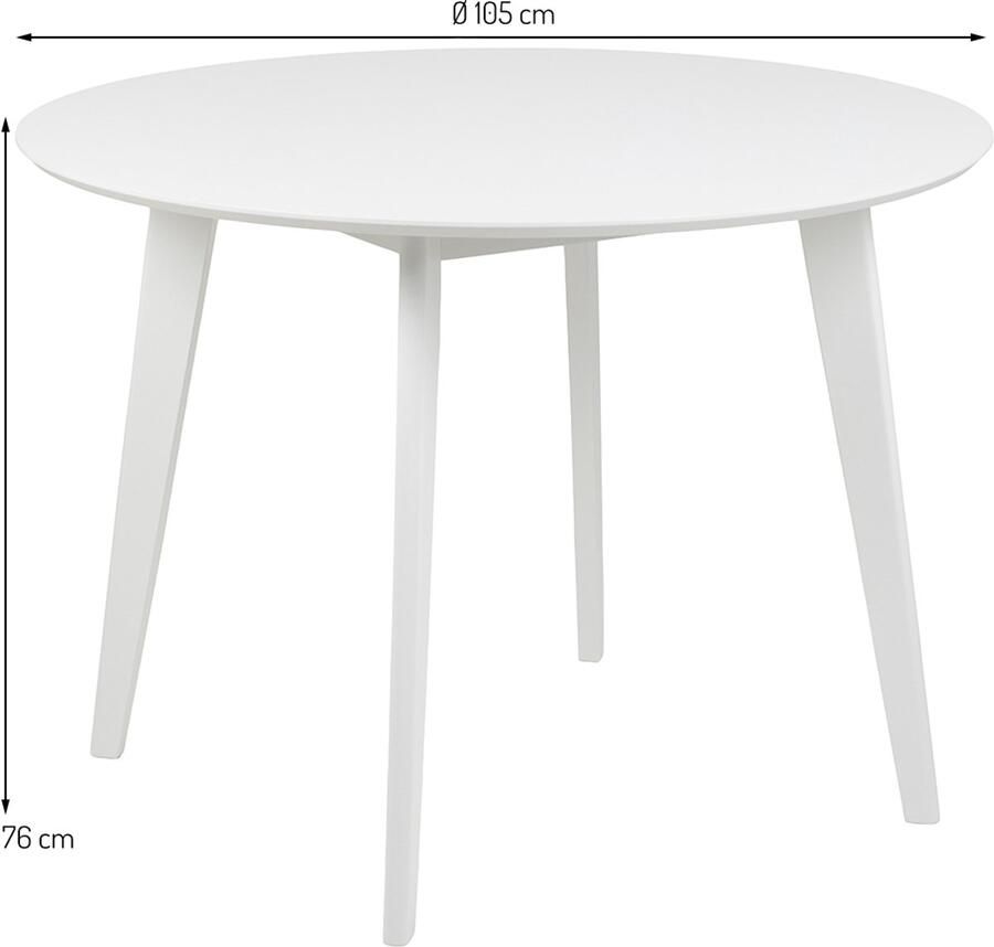 SMUK Eettafel Ø 105 cm Anakin Wit