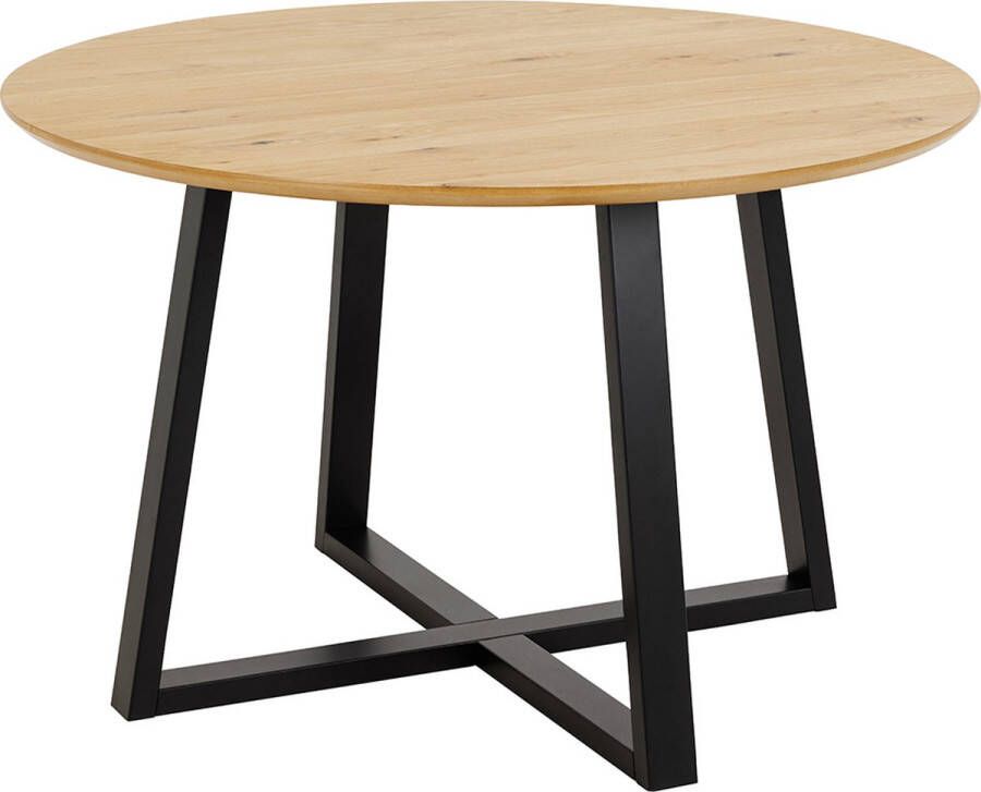 SMUK Eettafel Ø 120 cm Blake Eik Zwart