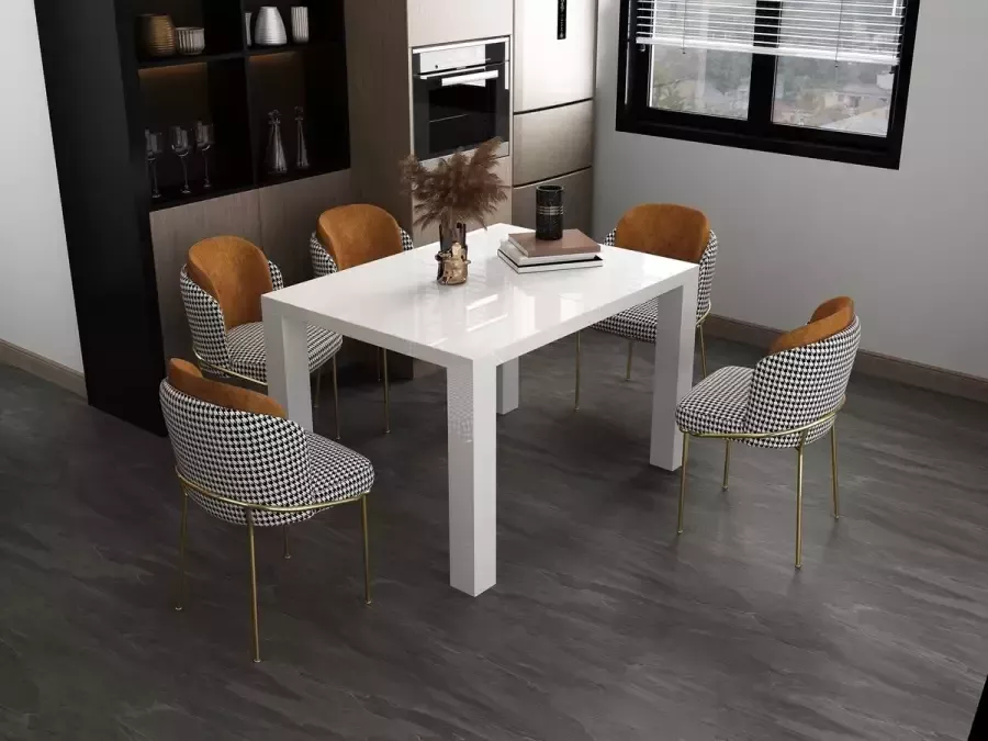 SalesFever Eettafel Stijlvolle tafel hoogglanzend gelakt uittrekbaar - Foto 5