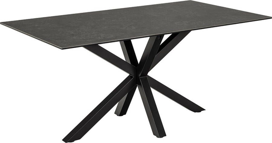 SMUK Eettafel 160 cm Kesia Keramiek Zwart