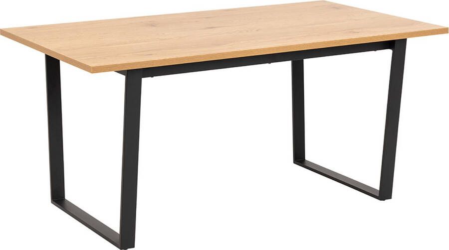 Eettafel 160 cm Mable Eik Zwart