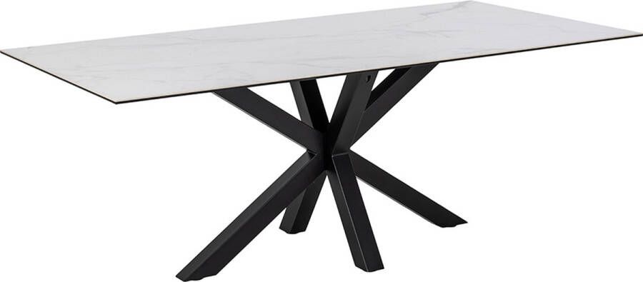 SMUK Eettafel 200 cm Kesia Keramiek Wit