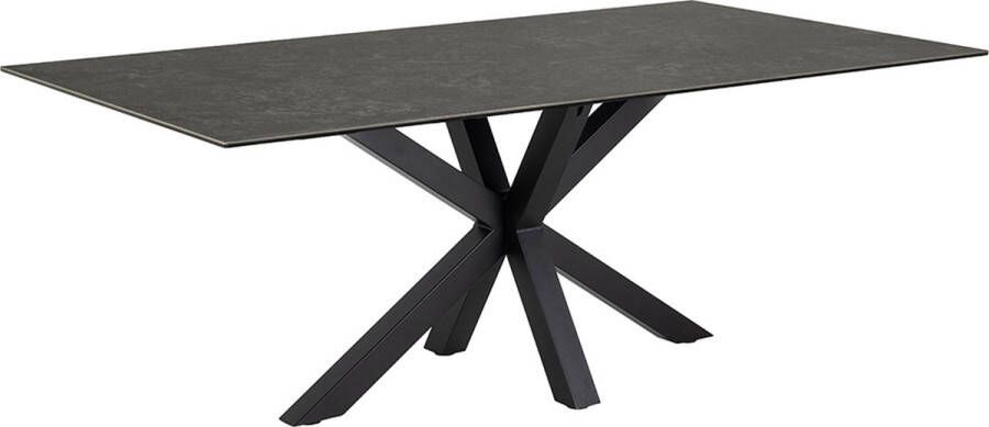 SMUK Eettafel 200 cm Kesia Keramiek Zwart