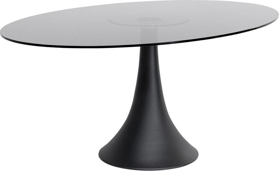 Eettafel Grande Possibilita 180x120cm zwart rookglas Kare Design