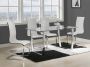 Eettafel IMELDA 6 personen Gehard glas en verchroomd metaal L 150 cm x H 75 cm x D 90 cm - Thumbnail 1