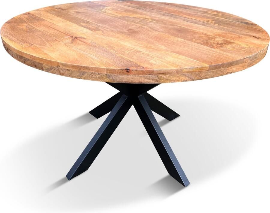 Merkloos Eettafel Jasper Ø130cm rond mango naturel