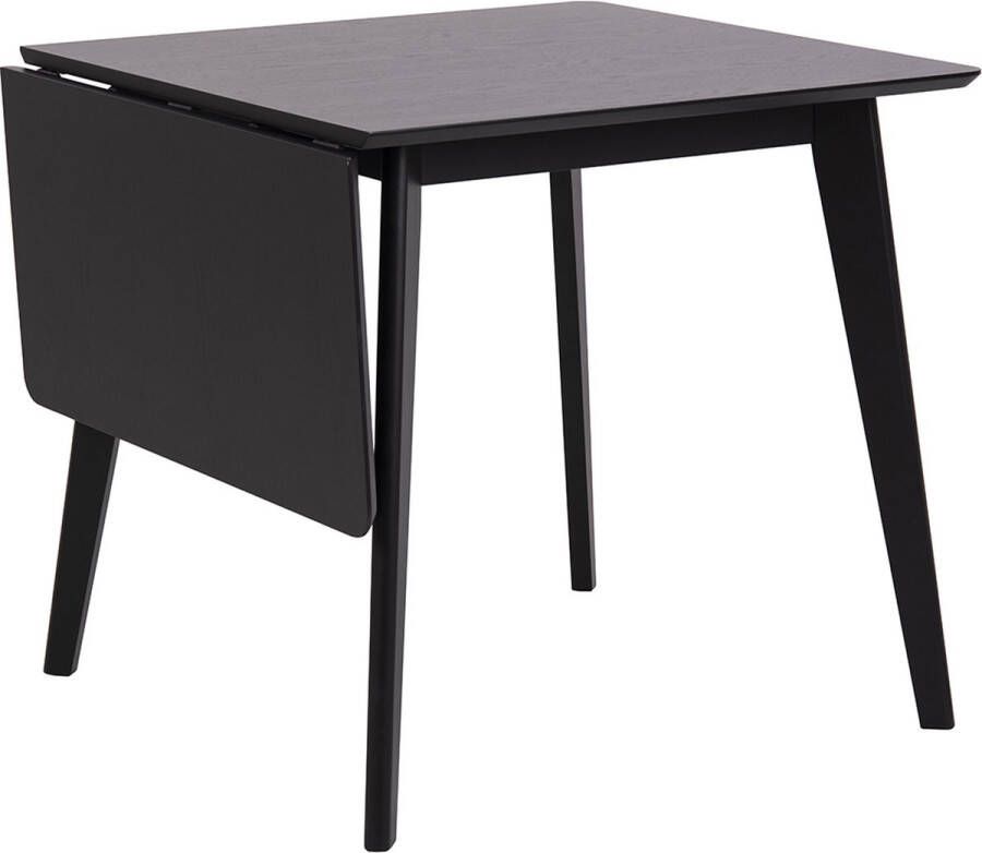 SMUK Eettafel met Klapblad 80-120 cm Roxan Zwart