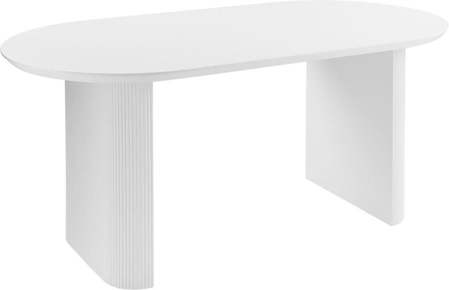 Beliani MOBERLY Eettafel Wit 180 x 90 cm MDF