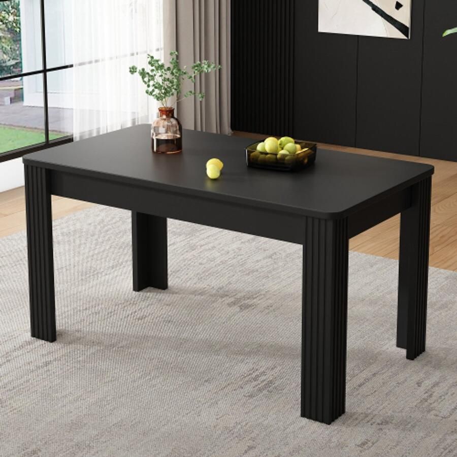 Eettafel moderne eettafel robuuste eettafel vierpootstafel rechthoekige eettafel salontafel moderne eenvoudige eettafel zwart
