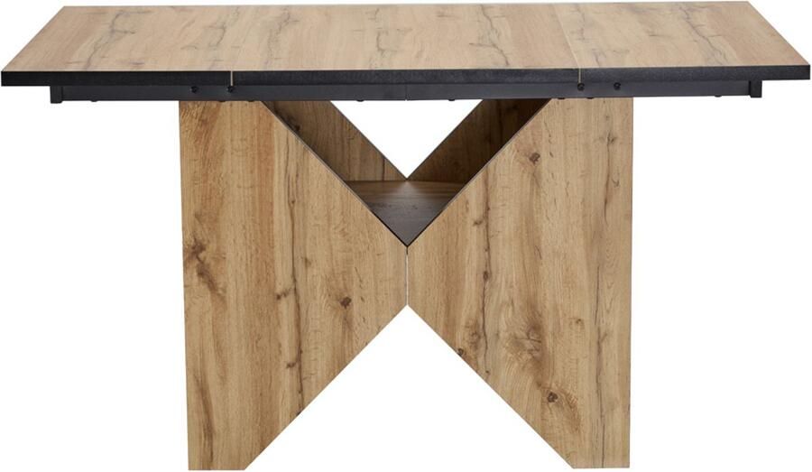 Eettafel Moderne houten keukentafel Multifunctionele tafel geschikt voor 4-6 personen met een uniek opengewerkt onderstel geschikt voor woonkamer keuken ontbijttafel eetkamer 138 5×80×75 cm Houtkleur