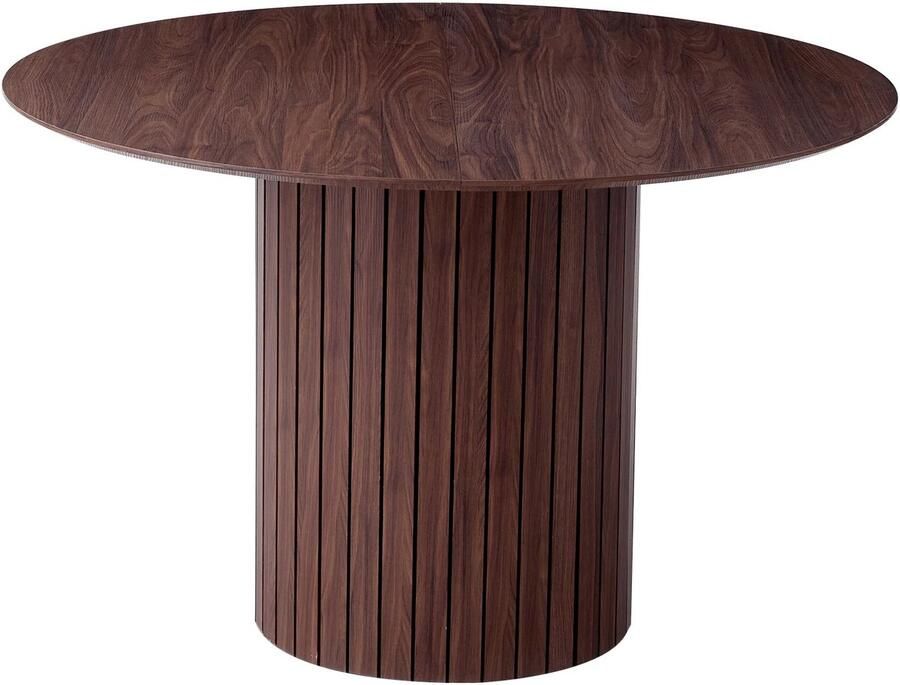 Eettafel rond Ronde eettafel Scandinavische tafel voor 4 ~ 6 personen ronde eettafel met houten onderstel keukeneettafel Φ120cm