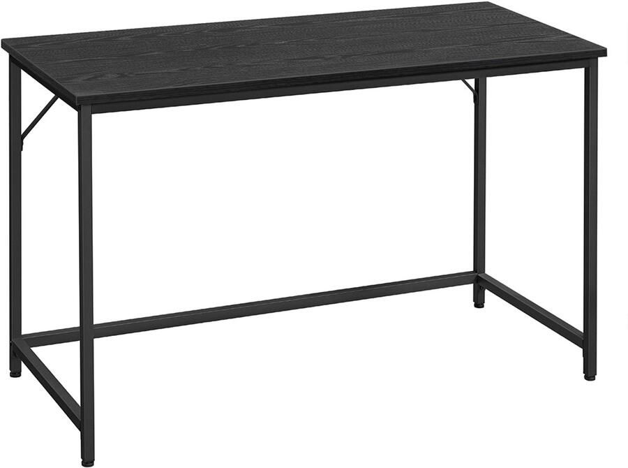 Eettafel salontafel computertafel werktafel stevige metalen frame stijlvol modern minimalistisch ontwerp eenvoudig te monteren geschikt voor eetkamer studeerkamer en kantoor 60 x 120 x 75 cm zwart
