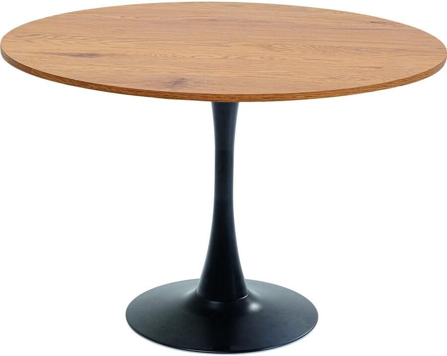 Eettafel Schickeria Ø110cm eik en zwart Kare Design