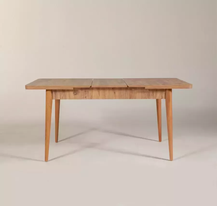 Eettafel Stijlvol Eikenhout 129x75x80 cm Duurzaam Melamine - Foto 1