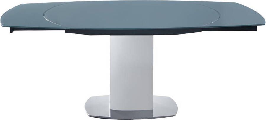 Vente-unique Eettafel TALICIA uitschuifbaar van gehard glas en metaal 6 tot 8 personen grijs L 190 cm x H 75 cm x D 105 cm - Foto 5