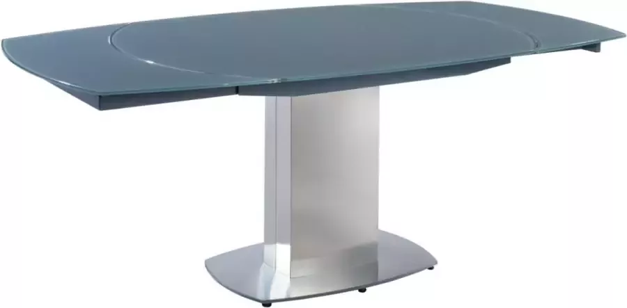 Vente-unique Eettafel TALICIA uitschuifbaar van gehard glas en metaal 6 tot 8 personen grijs L 190 cm x H 75 cm x D 105 cm - Foto 6