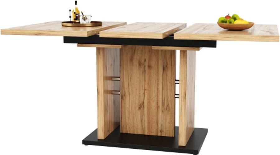 Zonder merk Gotagee Eettafel telescopische tafel (119-158 5×80cm) uitschuifbaar ruimtebesparende keukentafel voor keuken en woonkamer