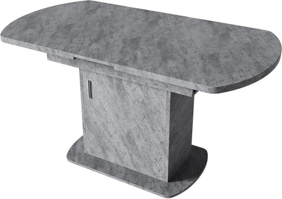 Eettafel Uitschuifbare tafel Salontafel Multifunctionele tafel Met opbergruimte Uitschuifbaar ontwerp praktisch en ruimtebesparend Modern minimalistisch uiterlijk Geschikt voor maximaal 6 personen 110-130x70x75cm Grijs