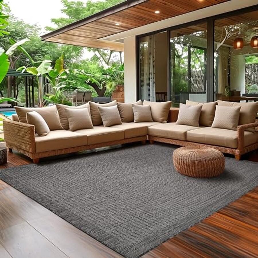 Buitentapijt voor Terras Balkon en Tuin Weerbestendig en Wasbaar Tapijt in Maten en Kleuren