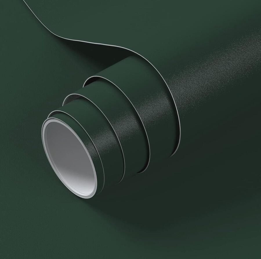 Effen Donkergroen Contactpapier 15 7 x 393 7 Inch Waterdicht Peel and Stick Behang voor Muren en Meubels