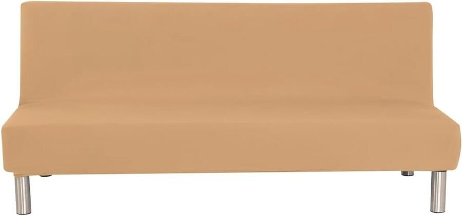 Effen kleur bankhoes zonder armleuningen Polyester Spandex Stretch Futon hoes 3-zits elastisch Volledig opvouwbare bankhoes zonder armleuningen 80x50