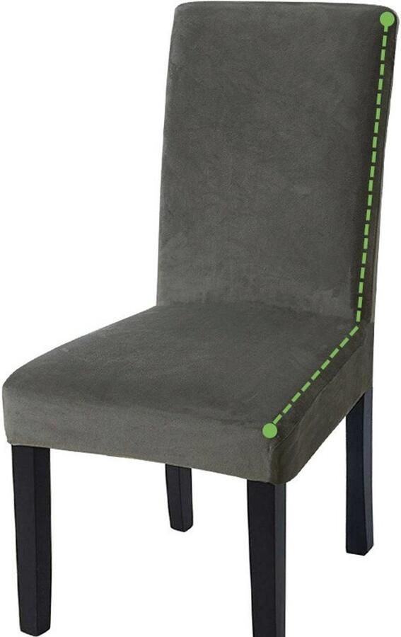 Effen kleur stoelset stretch all inclusive home hotel stoel set vuilafstotend eettafel stoel set cover grijs een stuk