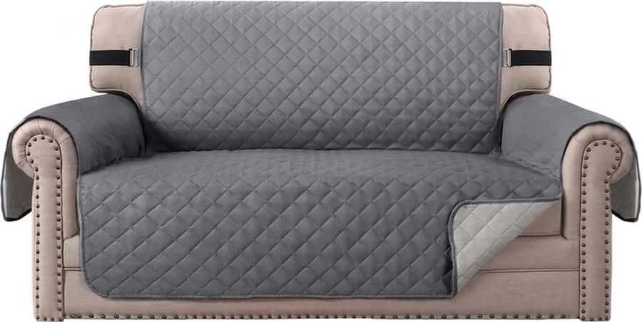 Effen kleur stretch waterbestendig antislip bankkussen relaxfauteuilhoes met verstelbare bevestigingsriemen dubbele fauteuil relaxfauteuilhoes antislip huisdier relaxfauteuilbeschermer