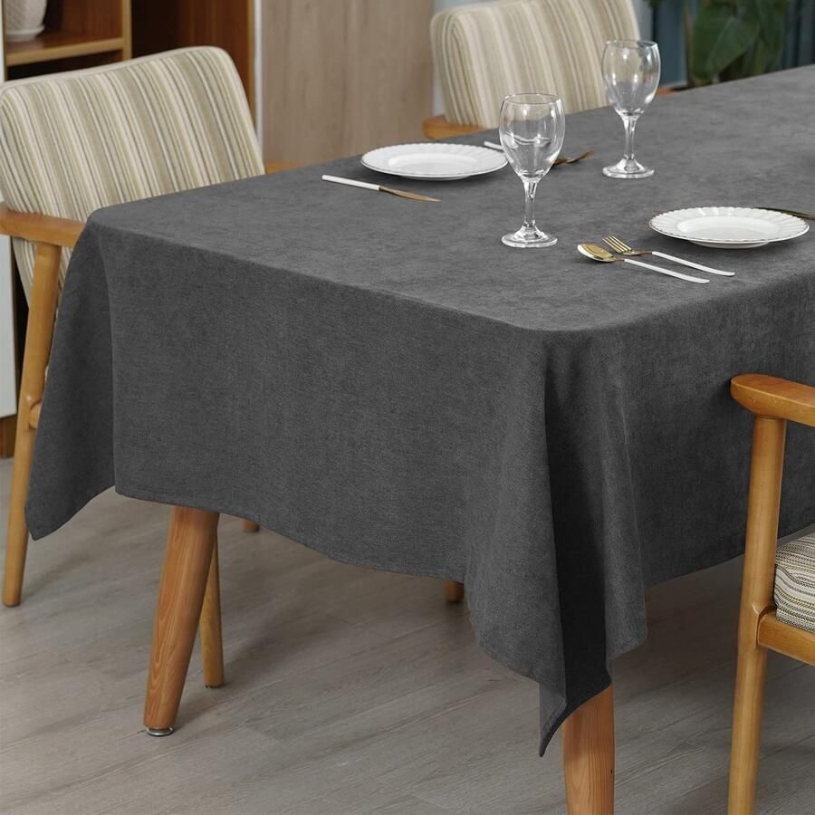 Effen linnen tafelkleed veelzijdig 1 stuk klassiek