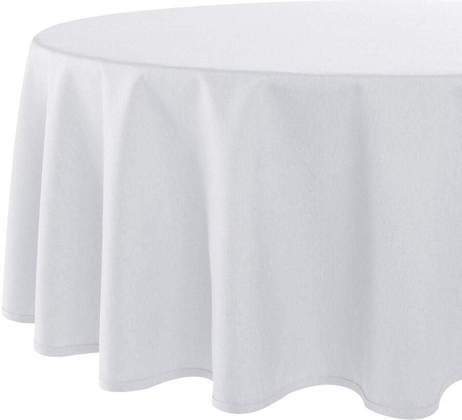 Effen Tafelkleed met Linnenstructuur Vlekbestendig 1 stuk Wit 140 x 180 cm