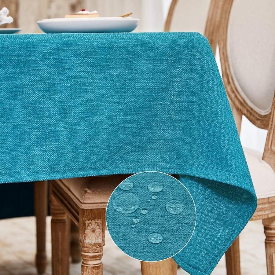 Effen tafelkleed veelzijdig en praktisch linnen waterdicht