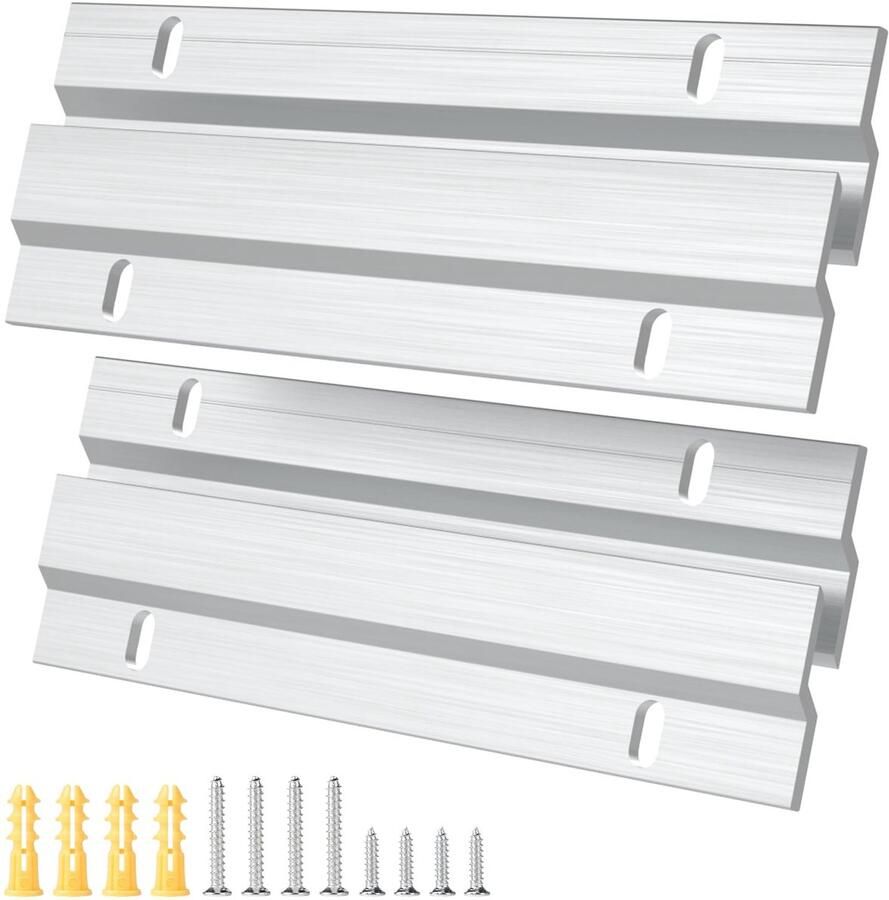 EFUTURETIME 2 paar Z-klemmen voor het ophangen van zware 15 cm zwaar ophangsysteem Z-hanger met schroeven voor zware frames hoofdborden spiegels rekken