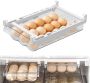 Eierhouder koelkast met geleiderail en handgreep koelkastorganizer en bespaart de koelkastruimte ruimte voor maximaal 18 eieren (eierorganizer) - Thumbnail 2