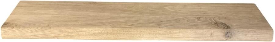 Eiken wandplank Blinde bevestiging Blinde plankdragers Boomstamrand Massief eiken 40x250mm 100cm Zwevende eiken plank Keukenplank Boekenplank