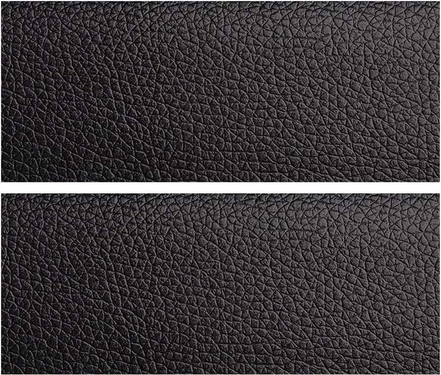 EIROVYA Zelfklevend kunstleer tapijt voor reparaties set van 2 stuks kunstleer zelfklevend 10 x 20 cm zwart ideaal voor de reparatie van banken autostoelen en doe-het-zelf artikelen zwart B