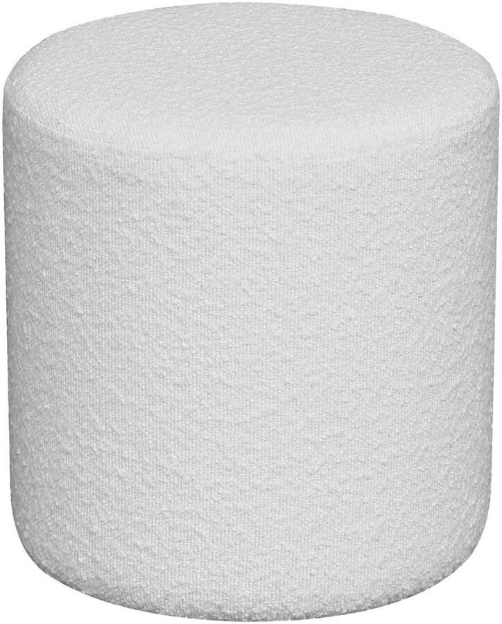 Ejby pouf voetsteun accent zitplaatsen zachte bouclé compact en stijlvol 34 cm x 34 cm x 36 cm