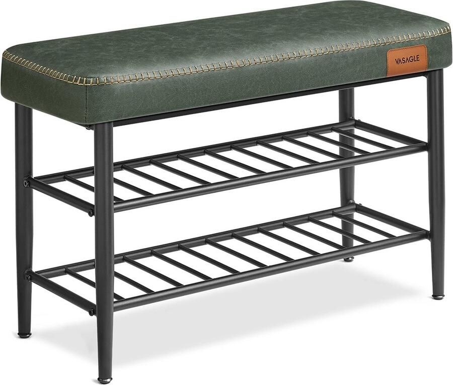 Rootz Living Rootz Ekho Collection Schoenenbank Opbergbank Halorganisator Bosgroen 30D x 80W x 50H cm 6 3 kg