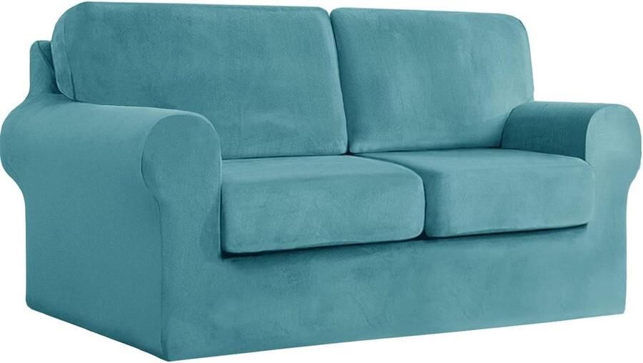 Ektorp Bankhoes stretch fluweel 2-zits blauw 5 stuks