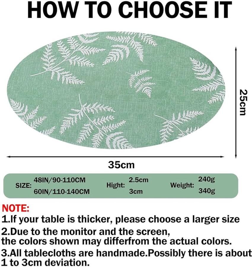 Elastisch Tafelkleed Waterdicht Geschikt voor Ronde Tafels Bloemenpatroon