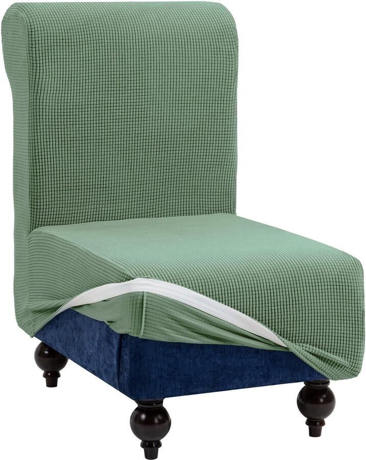 Elastische Antislip Bankhoes voor Stijlvolle Bescherming en Comfort zonder Armleuningen 1-Zits Cyaan