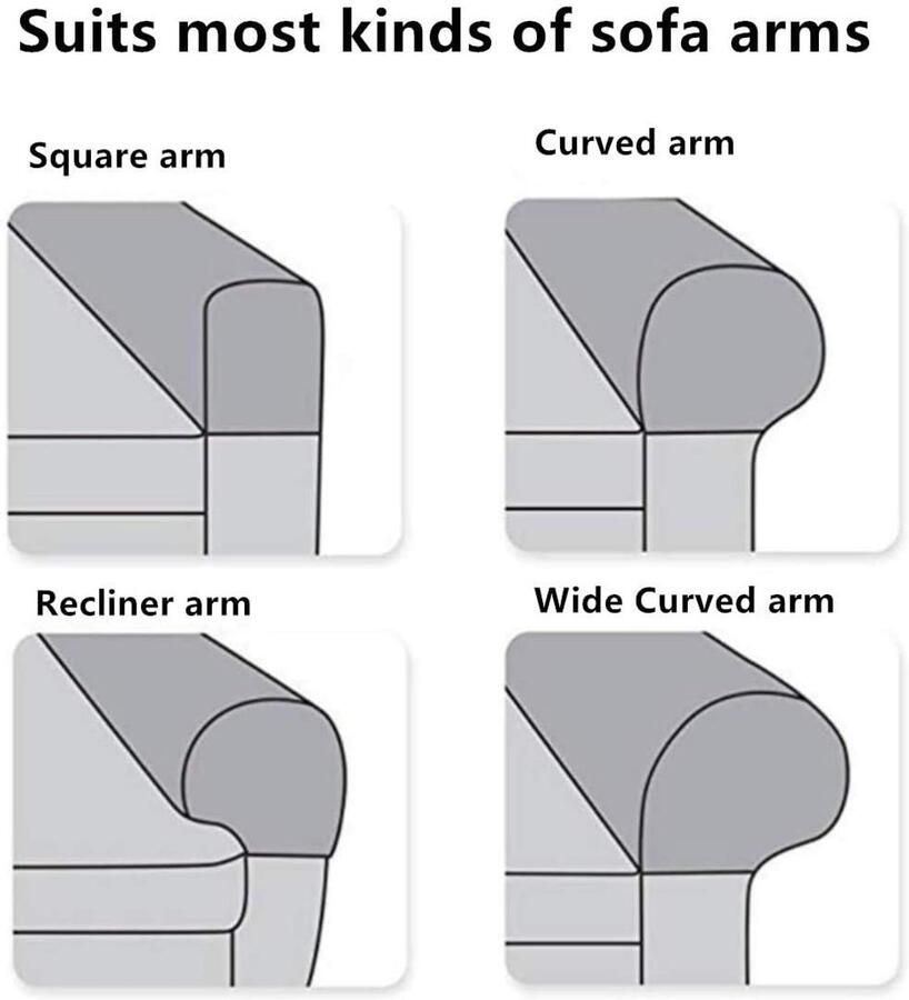 Sxspace 2 stuks armleuninghoezen fauteuilhoes zacht antislip zandkleur