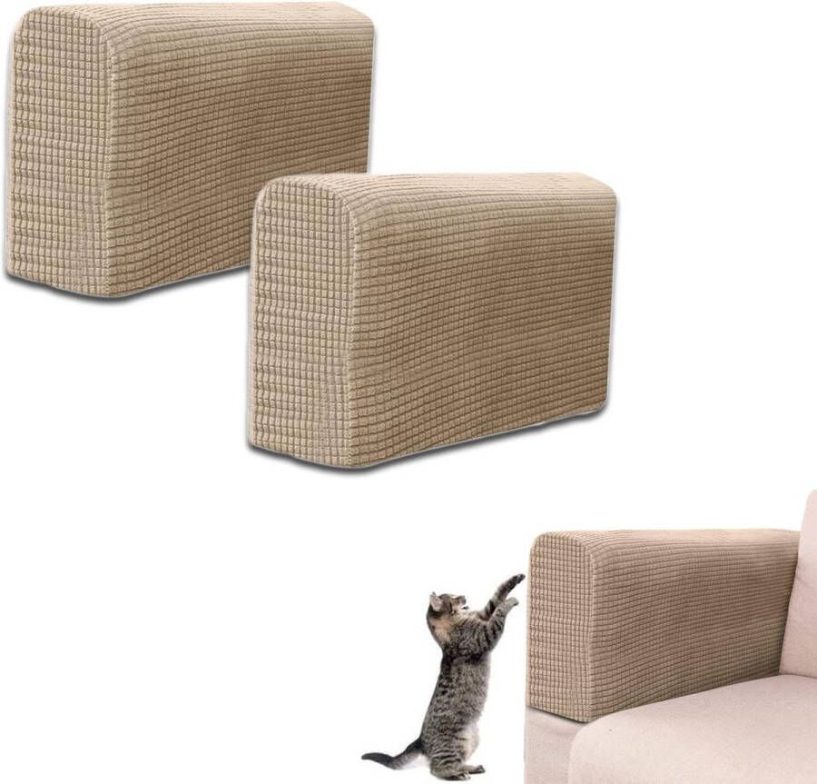 Elastische armleuninghoezen stretch bank armleuningbeschermers bank- en armkappen zachte sofa-armhoezen afneembaar wasbaar 2 set armleuningen armkappen