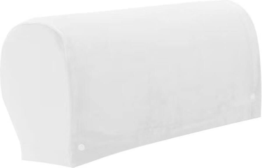 Elastische armleuninghoezen voor fauteuils elastische armleuninghoezen van fluwelen stof bankbescherming antislip wasbaar meubelbeschermhoes bankhoes 2-delig (Wit)