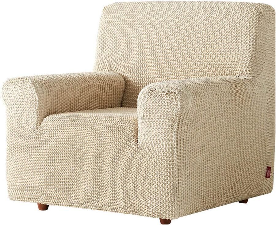 Elastische bankbedekking Belmarti Bali Individueel 70-110 x 40-65 x 80-110 cm Ivoor