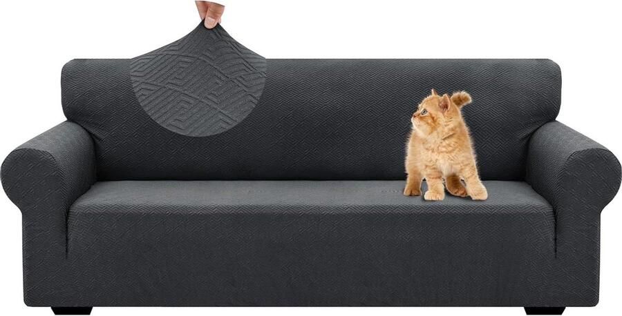 Elastische Bankhoes 3 Zits Stretch Bankhoezen Universele Sofahoes Woonkamer Meubelhoes Blauw