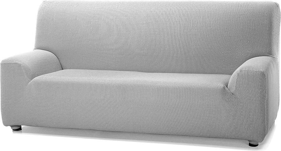 Elastische bankhoes grijs Tunez stof 3-zitsbank 170 x 220 cm