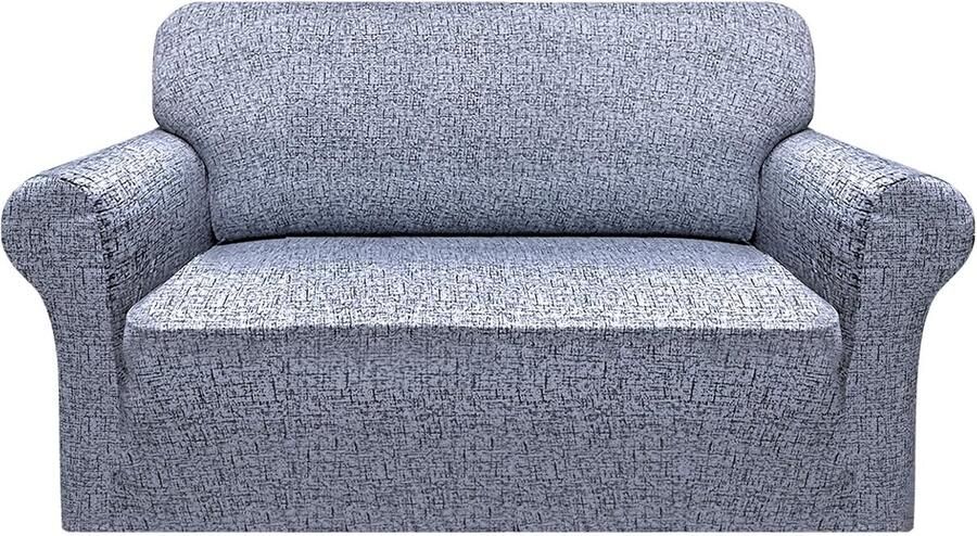 Elastische Bankhoes met superzachte Microvezel en Antislip Design Meubelbescherming voor 2-zits Banken