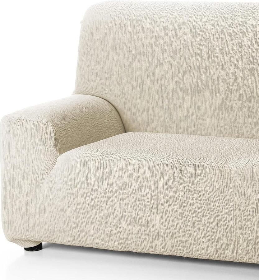 Elastische bankhoes model Emilie 3 Zits Wit Ivoor (170 tot 220 cm) Martina Home
