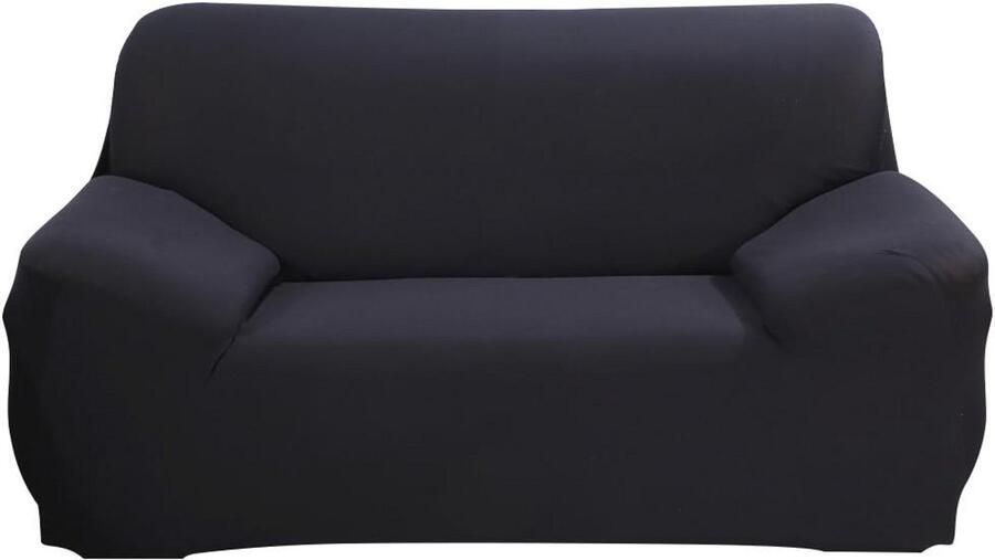 Elastische Bankhoes voor 1- 2- 3- 4-zitsbanken Zwart Inclusief Gratis Kussenhoes