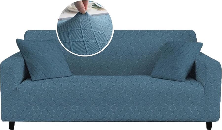 Elastische Bankhoes voor 2-zits Banken – Waterdicht Krasbestendig en Antislip – Universele Bankovertrek in Blauw