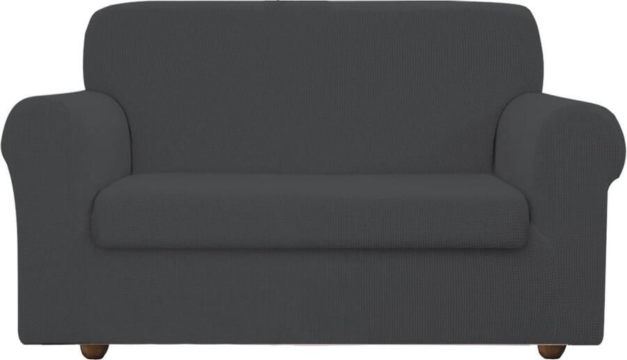 Elastische bankovertrek Jacquard voor 1 2 3-zits banken Vuilafstotend en Wasbaar Grijs